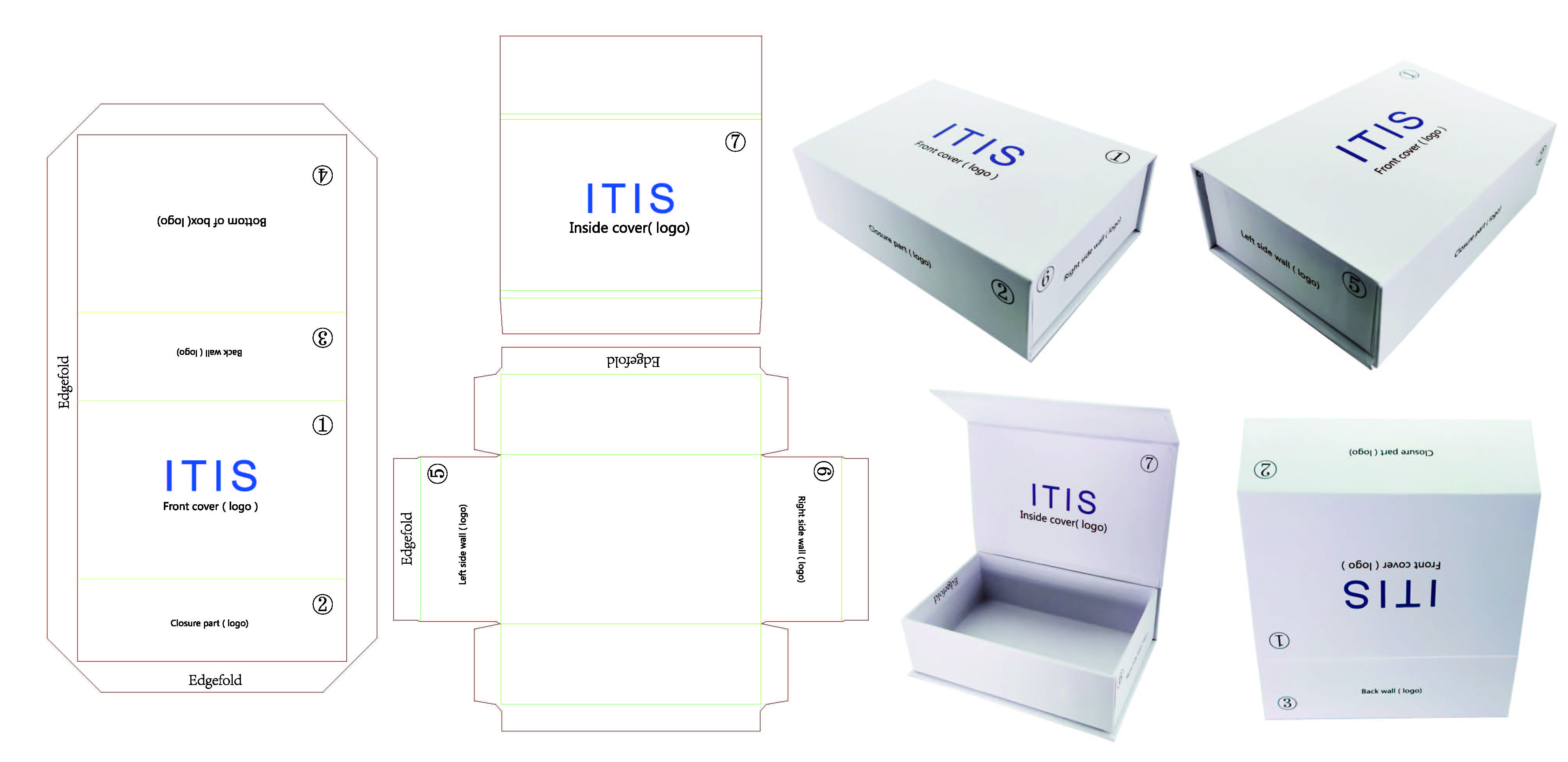 Caixa de presente com fecho magnético
