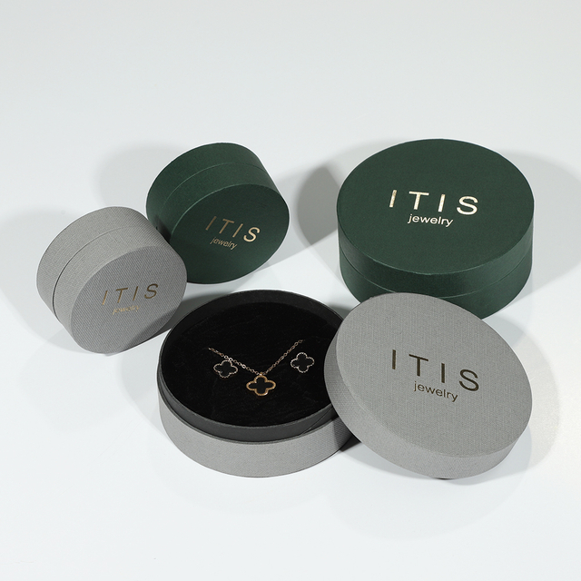 Fabricante de embalagem de caixa de pulseira de papel redonda personalizada