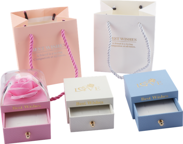 Fabricantes de embalagens de caixas de papel de flores de joias OEM de luxo