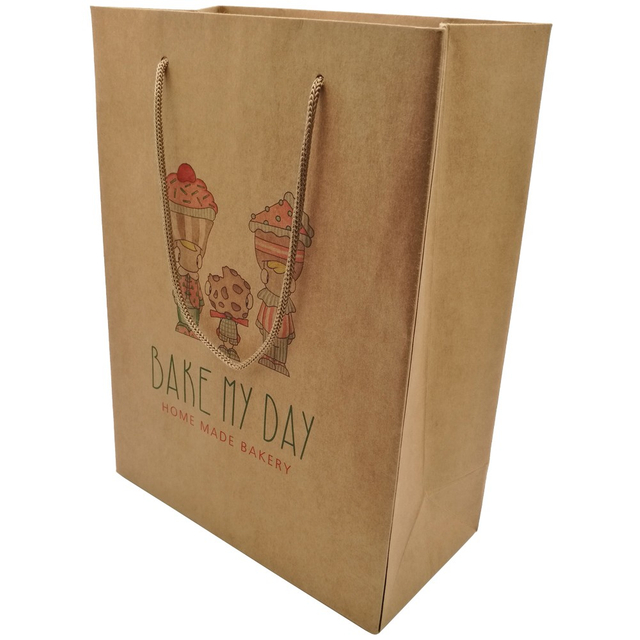 Fábrica de impressão de sacos de papel Kraft personalizados de luxo