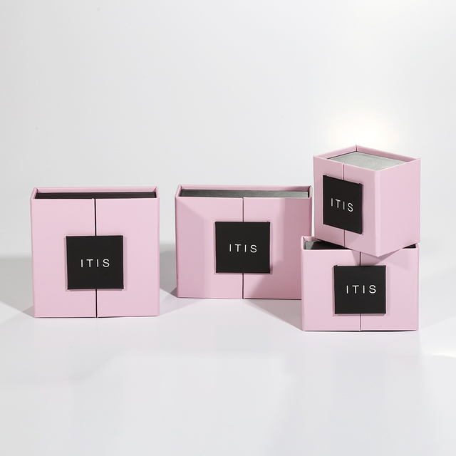 Impressão de embalagem de caixa de papel de joias personalizadas clássicas