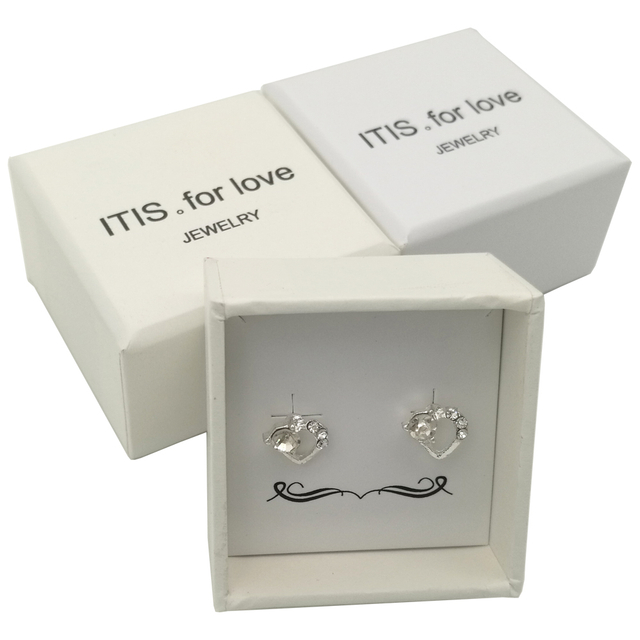 Caixa de papel para embalagem de brinco feminino reciclado por atacado