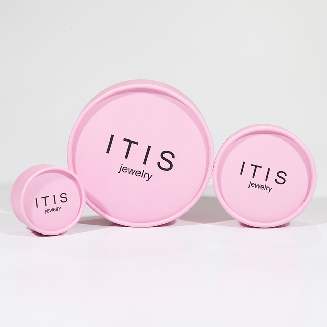 Caixa de pulseira de embalagem redonda pequena personalizada de papelão 