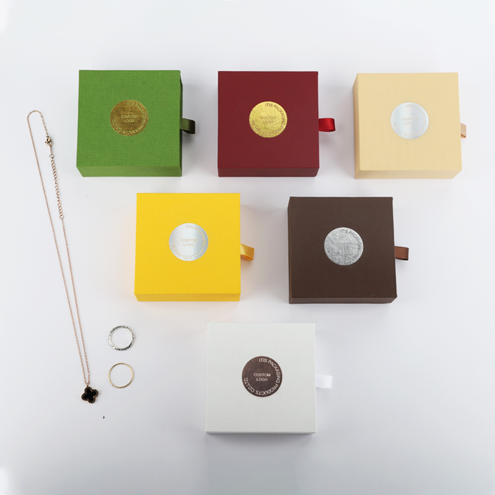 Caixa de brinco de papel de luxo personalizada por atacado com impressão de logotipo
