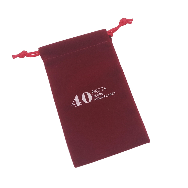 Embalagem personalizada de bolsa de veludo azul atacado