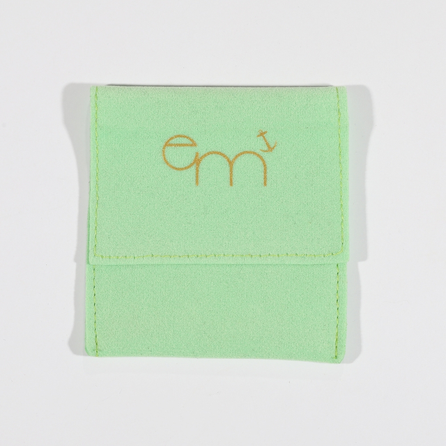 Embalagem personalizada de saco de veludo azul luxuoso