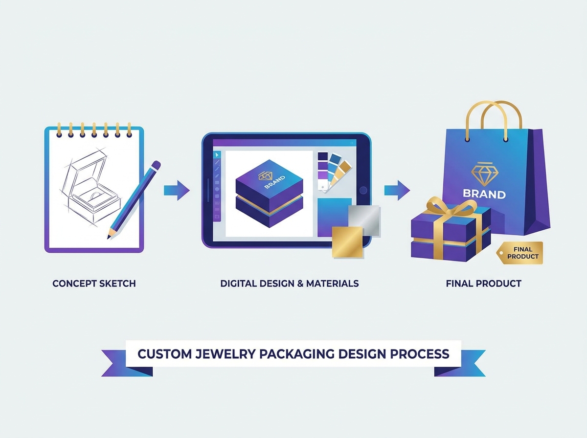 Design embalagens de j&oacute;ias personalizado
